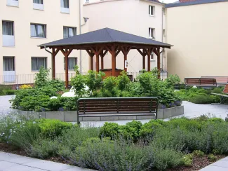 Pergola im Dachgarten