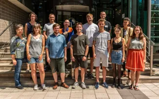 Die Studierenden unterschiedlicher Universitäten und Hochschulen bei der Auftaktveranstaltung zur 4. Leipziger Gründachakademie im Juni 2022. © UFZ Gruppenfoto Studenten