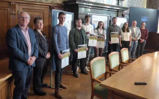 Preisverleihung im Neuen Rathaus der Stadt Leipzig im November 2022. © UFZ Gruppenbild Preisgewinner